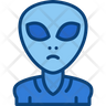 alien pointing logo