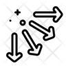 multiple cross arrow emoji