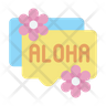 free aloha message icons