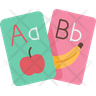 alphabet cards icon svg