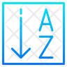 alphabetical sorting logo