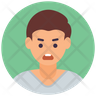 angry boy icon svg