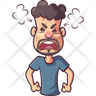 icon angry man