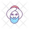icons of angry muslim man