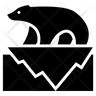 polar ice melting icon svg
