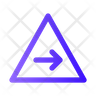 right triangle arrow direction emoji