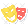 happy sad masks logos