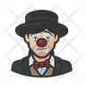 icon for asian sad clown