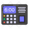 free time attendance system icons