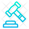 gavel banging icon