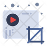 icons for video crop
