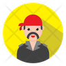 man with key icon svg