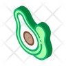 icon for avocado cut