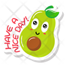 avocado cut icon svg