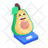 avocado shape icon