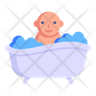 children bathing icon