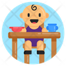 free kid eating icons