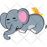 free baby elephant sleeping icons