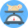 icon newborn baby scale