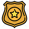 three star shield icon