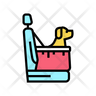 free dog car seat icons