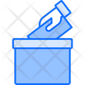 ballot box blue icon