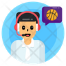 basketball commentator logo