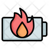 icon for battery fire