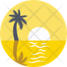 beach palm trees icon png