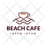 icons of beach cafe