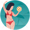 icon for beach girl