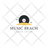 music beach icon svg