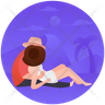 beach romance emoji
