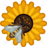 bee flower logo