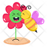 bee flower icons