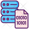 binary code database icons