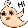 bird saying hi emoji