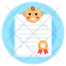 icons for birth document