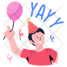 birthday balloon logo