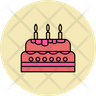 icons of birthday cake