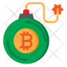 icons of bitcoin bomb