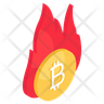 icons of bitcoin burn