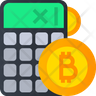 calculation bitcoin icons