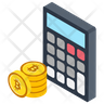 calculation bitcoin icon