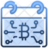 icons of bitcoin calendar
