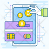 icon for bitcoin card payment
