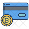 icons of bitcoin credit card