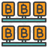 bitcoin mining rig icons