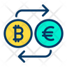 icons of bitcoin to euro