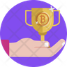 icon bitcoin trophy